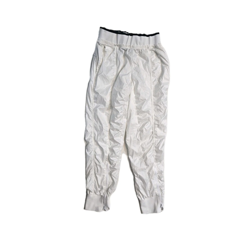 Adidas by Stella McCartney Barricade White RuchedParachute Track Pants Joggers M